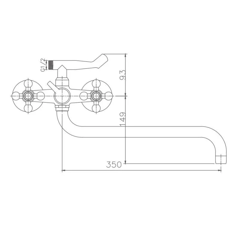 Смеситель Haiba HB2619-2 универсальный
