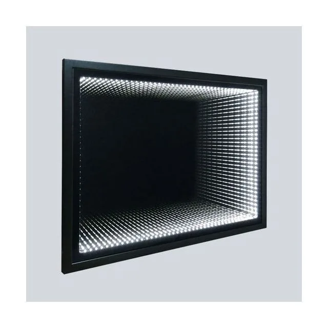 Зеркало с подсветкой VLM-2M800B, 800×600 c сенсорным выключателем и диммером, черное