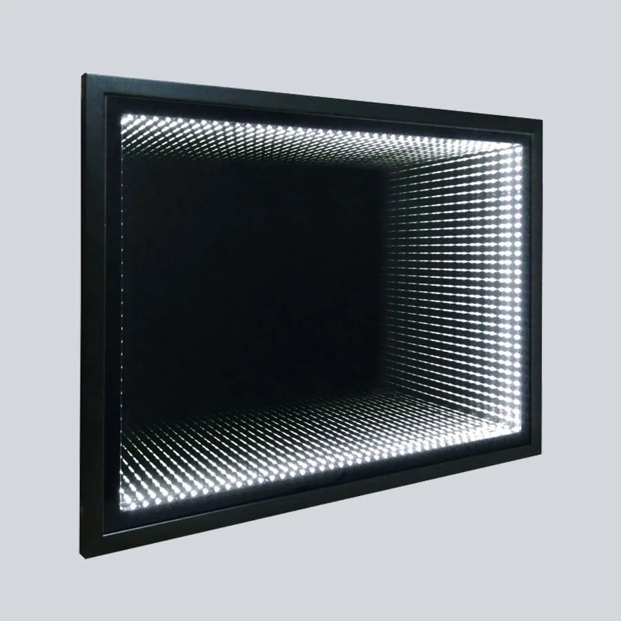 Зеркало с подсветкой VLM-2M800B, 800×600 c сенсорным выключателем и диммером, черное