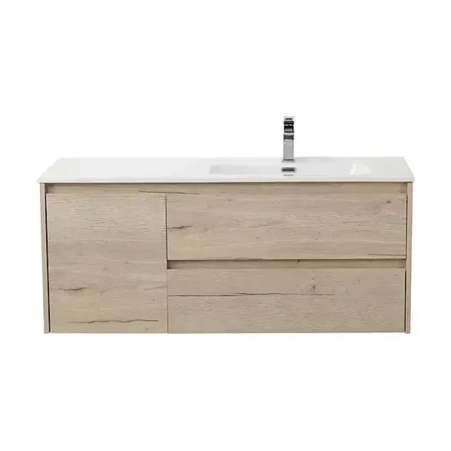 Тумба с раковиной BelBagno Крафт (Kraft) 100 белый дуб Галифакс правая