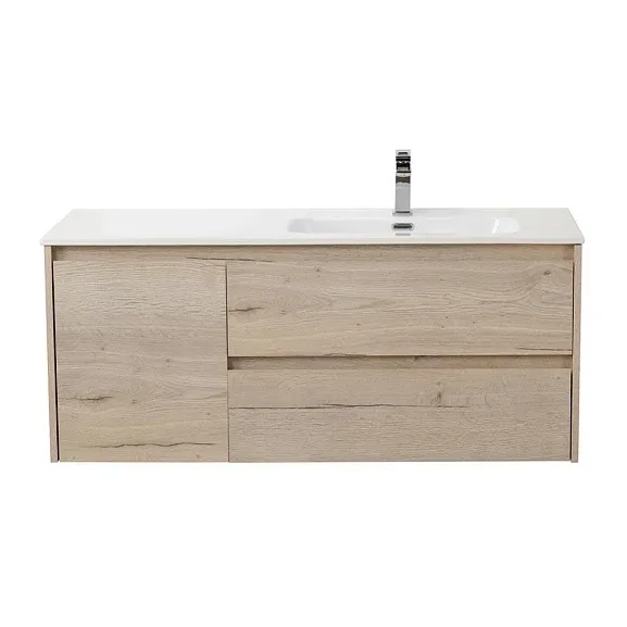 Тумба с раковиной BelBagno Крафт (Kraft) 100 белый дуб Галифакс правая