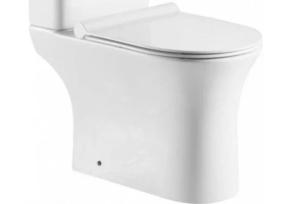 Унитаз-компакт Aquanet Roll 38*64,5 безободковый с крышкой-сиденьем микролифт Slim