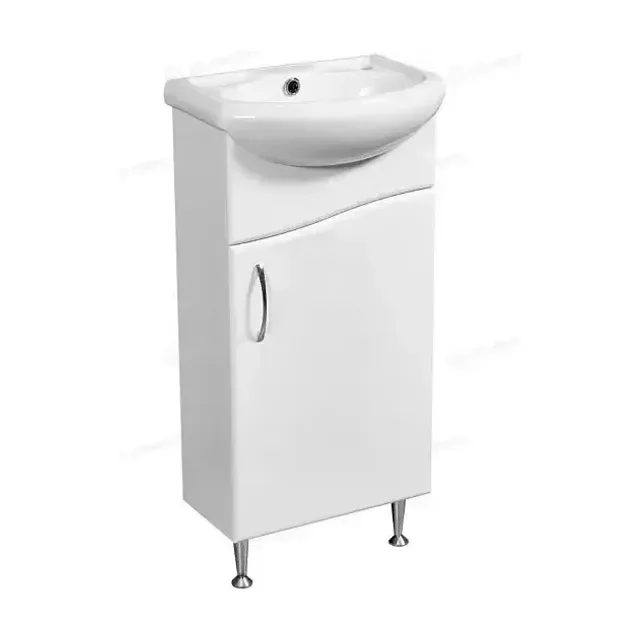 Тумба с раковиной Stella Polar Волна 40 белый глянец