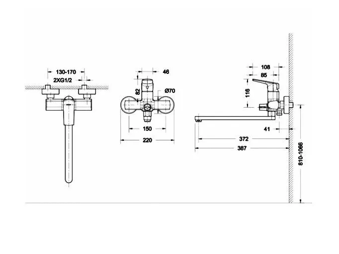 Смеситель Bravat Real F6121179CP-01L универсальный