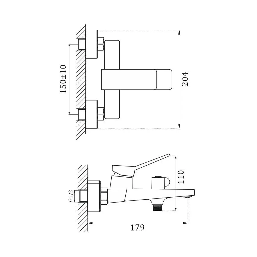 Смеситель Haiba HB60818 для ванны и душа