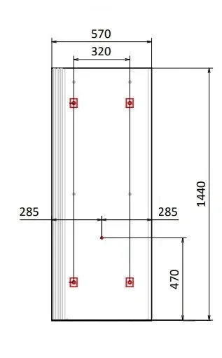 Зеркало Jorno Strong 57 с Led-подсветкой, инфракрасный выключатель