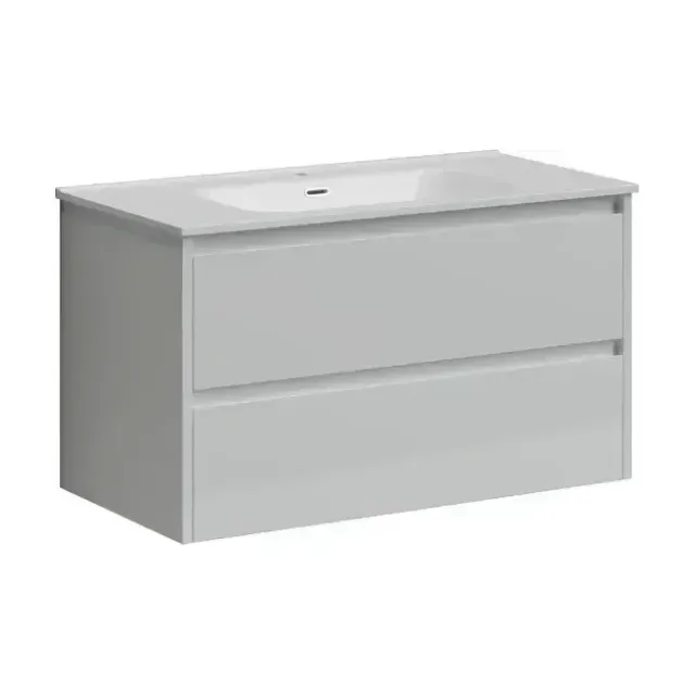Тумба с раковиной Sancos Libra 90 белая глянцевая