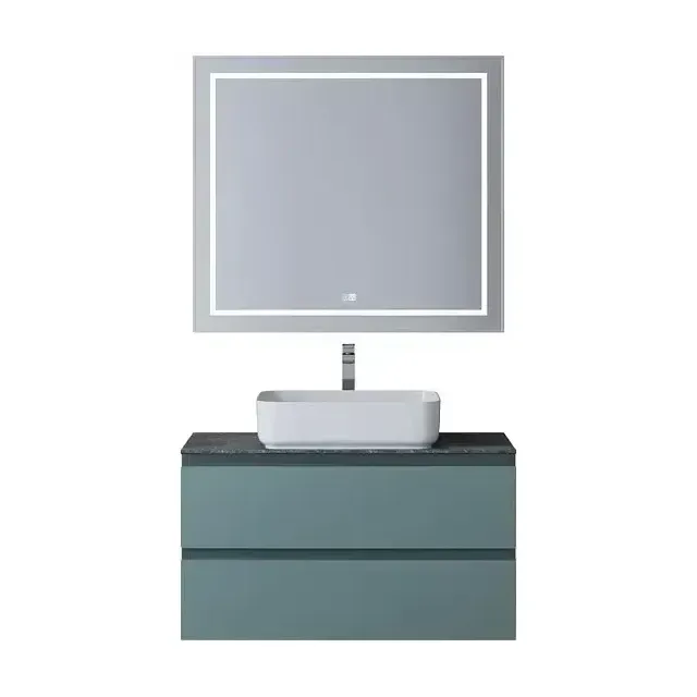 Комплект мебели BelBagno Крафт (Kraft) 90 голубой матовый (столешница KEP-90-GRN)