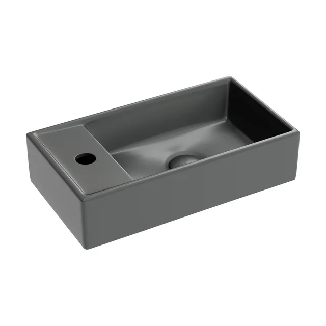 Раковина из сантехнического фарфора Ceramica Nova Элемент (Element) 42 см CN6051RMDH подвесная цвет темный антрацит матовый