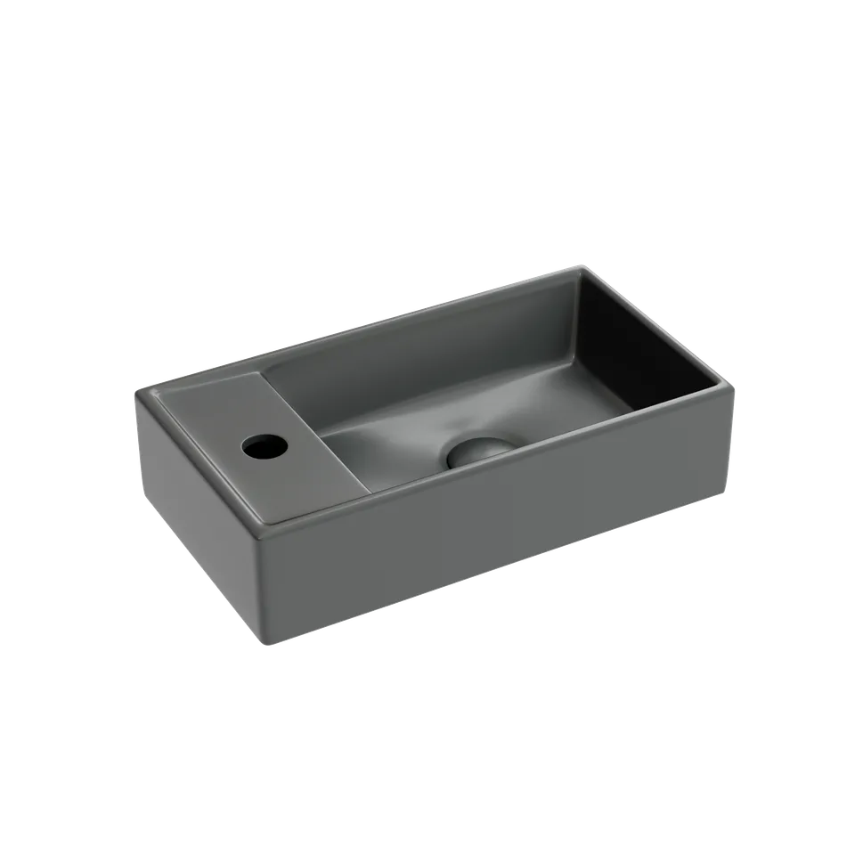 Раковина из сантехнического фарфора Ceramica Nova Элемент (Element) 42 см CN6051RMDH подвесная цвет темный антрацит матовый