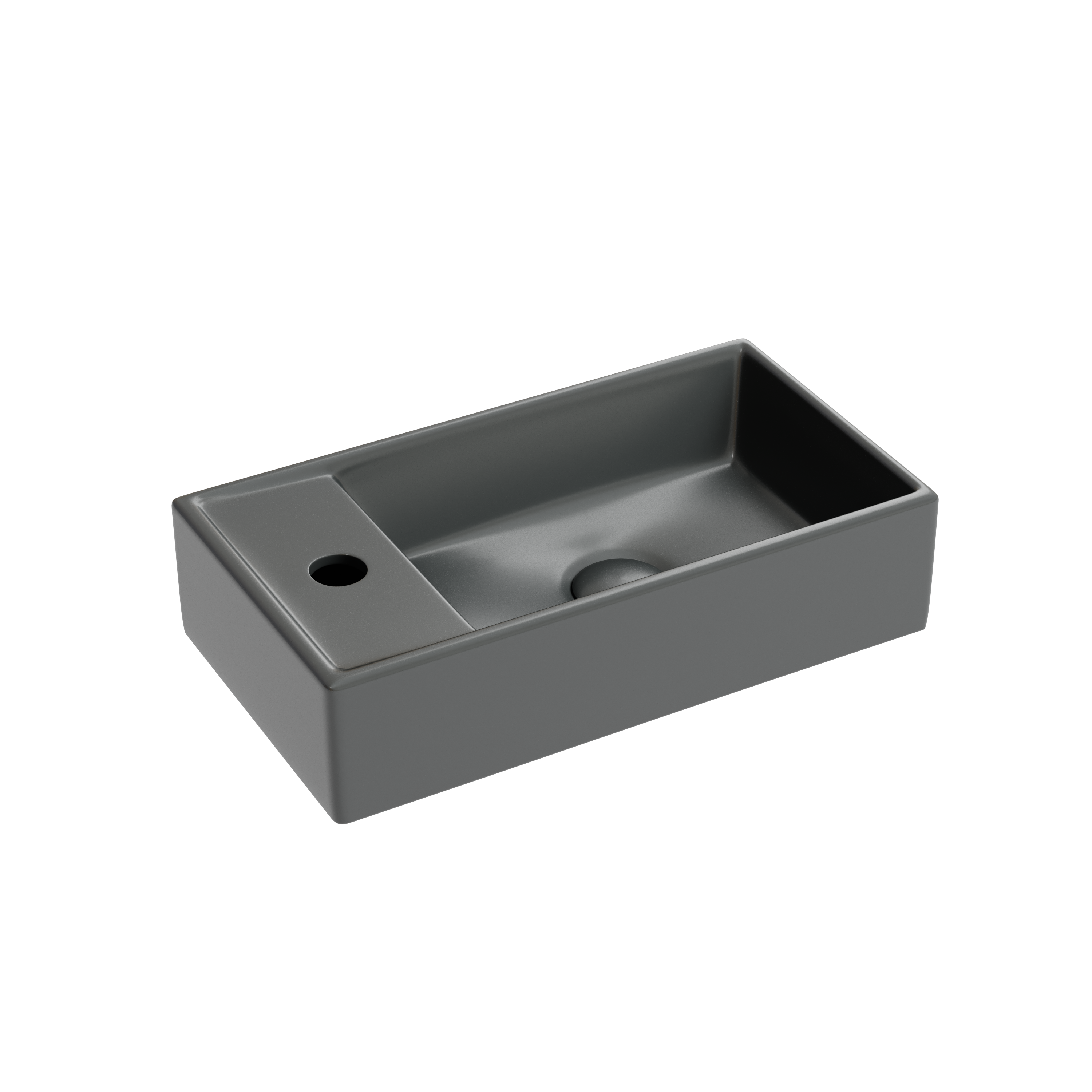 Раковина из сантехнического фарфора Ceramica Nova Элемент (Element) 42 см CN6051RMDH подвесная цвет темный антрацит матовый