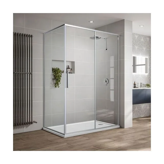 Душевой уголок Vincea Слим-У (Slim-U) VSR-2SU9012CL 120х90 стекло прозрачное 6 мм профиль хром без поддона
