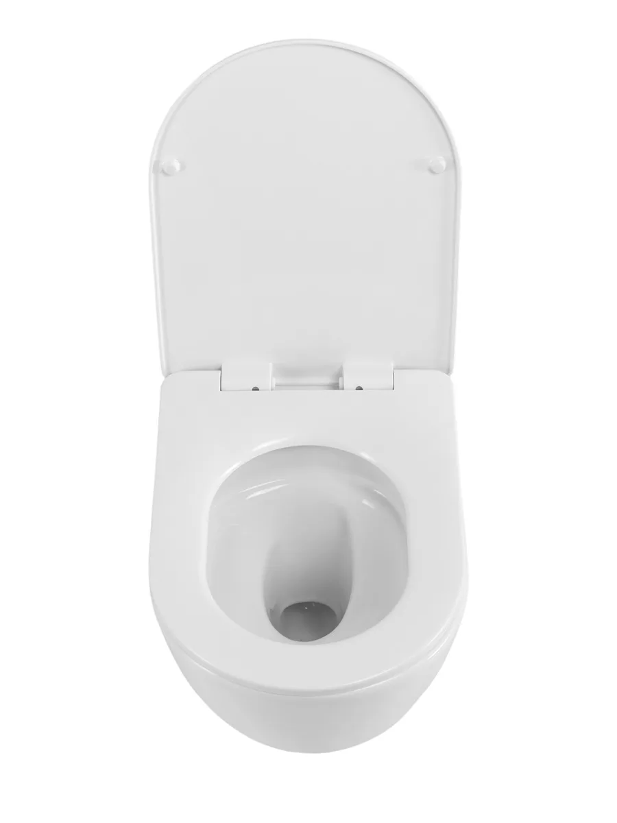 Унитаз подвесной безободковый с сиденьем и смывом TORNADO BelBagno MARINO-TOR BB7026CH-TOR/SC