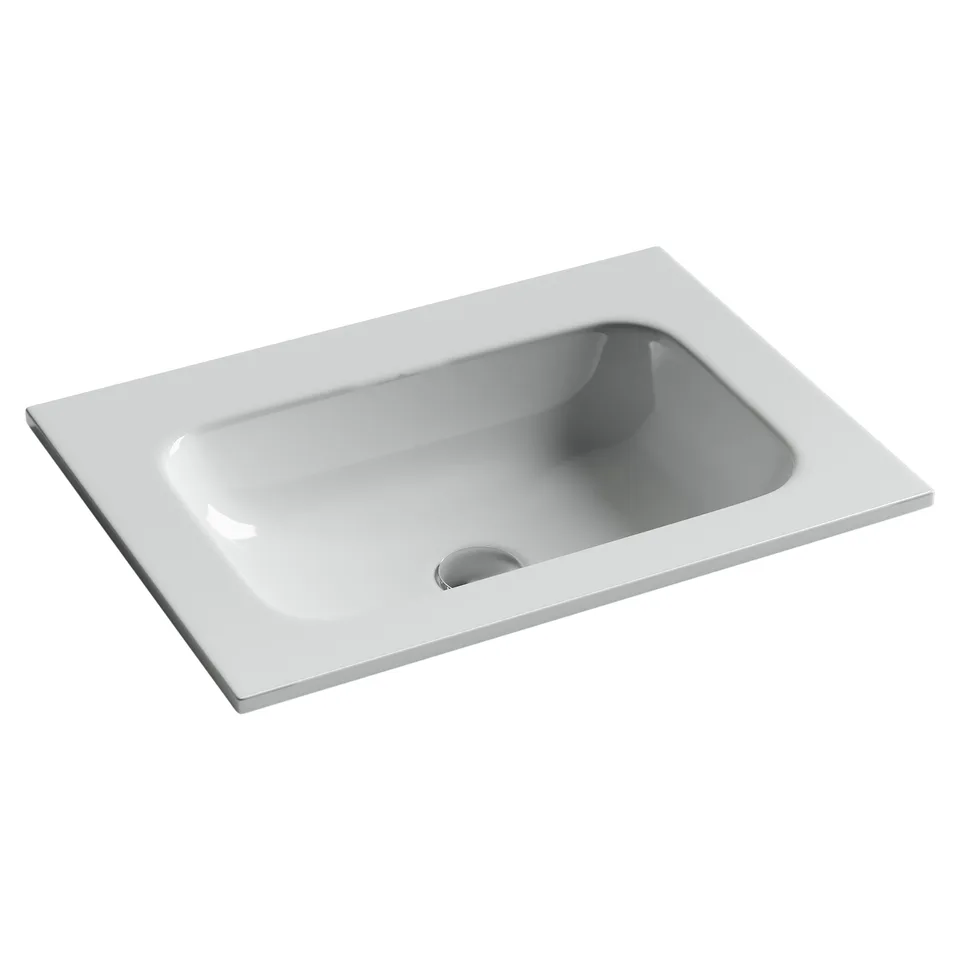 Раковина из сантехнического фарфора Ceramica Nova Грация (Grace) 61 см CN7011wx накладная цвет белый