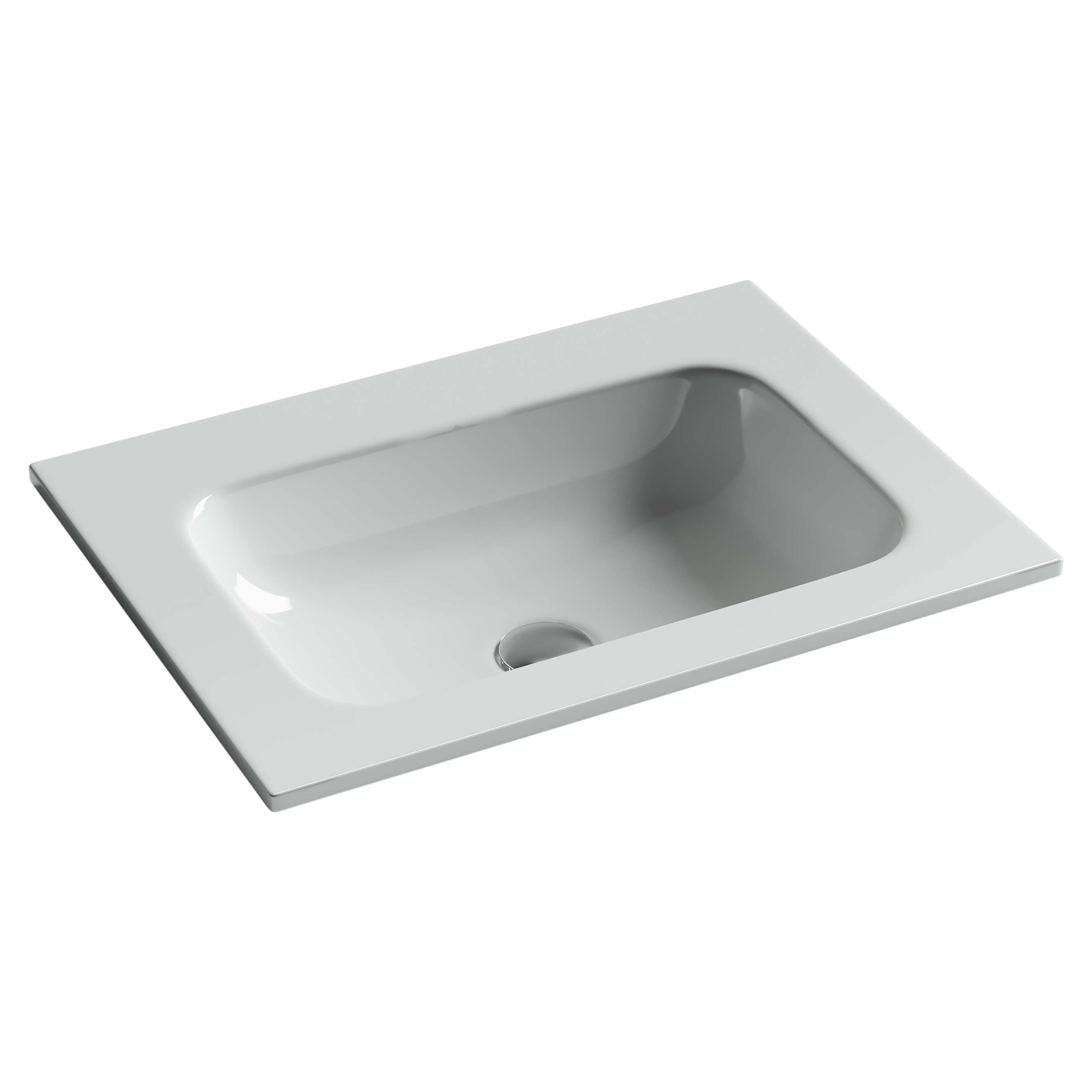 Раковина из сантехнического фарфора Ceramica Nova Грация (Grace) 61 см CN7011wx накладная цвет белый