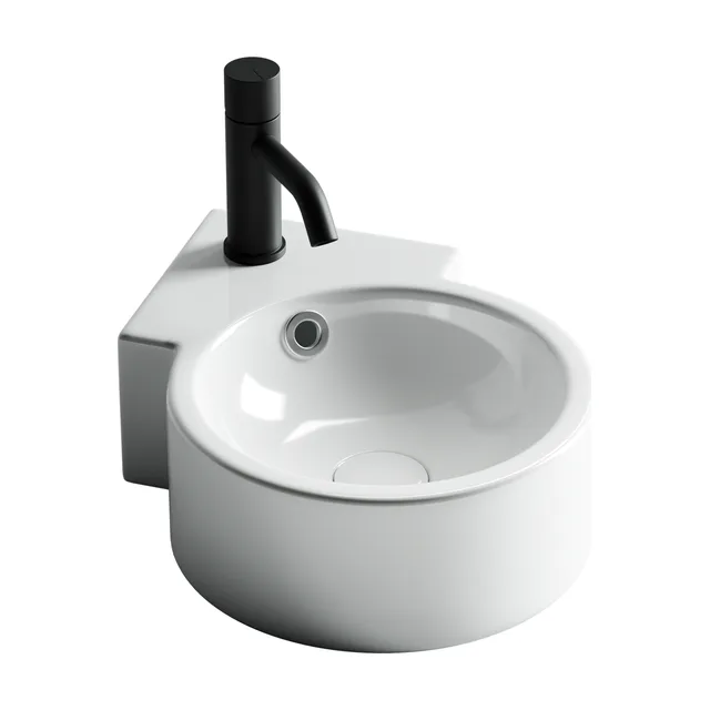 Раковина из сантехнического фарфора Ceramica Nova Элемент (Element) 31 см CN5019 подвесная цвет белый