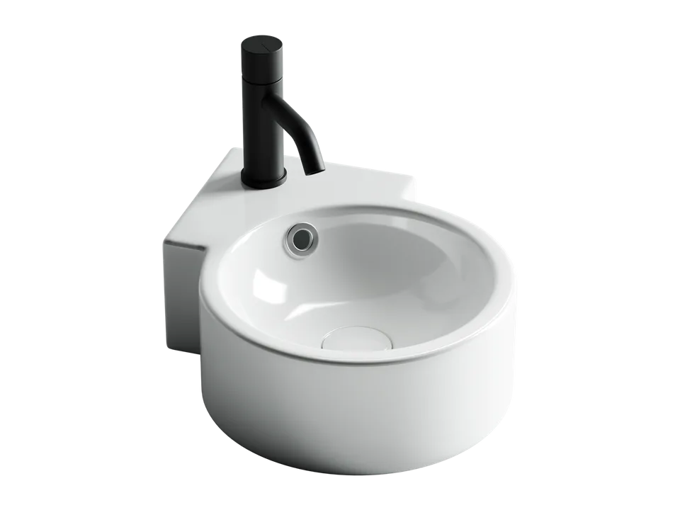 Раковина из сантехнического фарфора Ceramica Nova Элемент (Element) 31 см CN5019 подвесная цвет белый