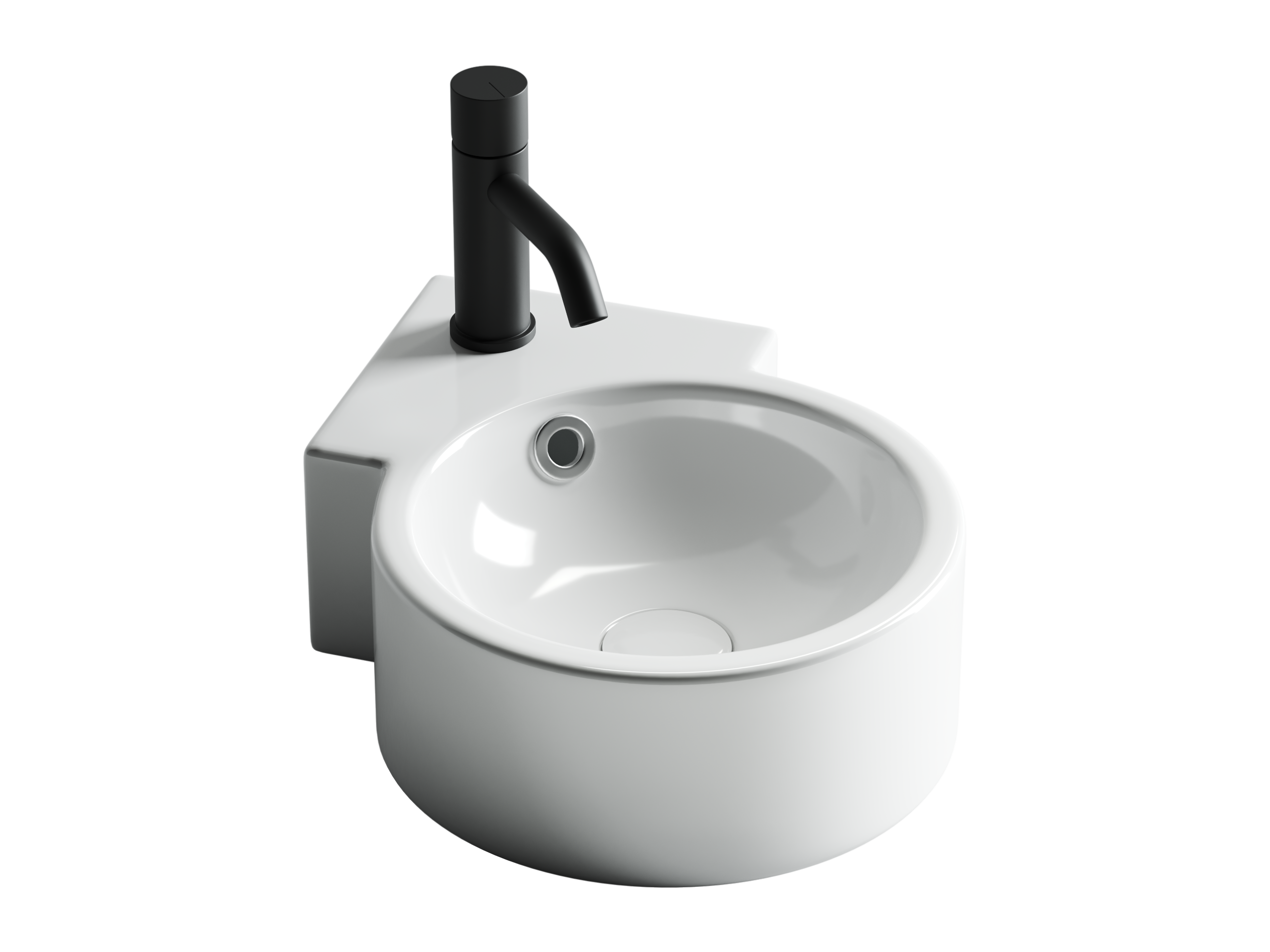 Раковина из сантехнического фарфора Ceramica Nova Элемент (Element) 31 см CN5019 подвесная цвет белый