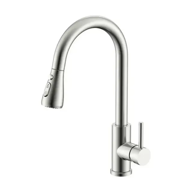 Смеситель Splenka S203.49.05 для кухни с выдвижным изливом сатин