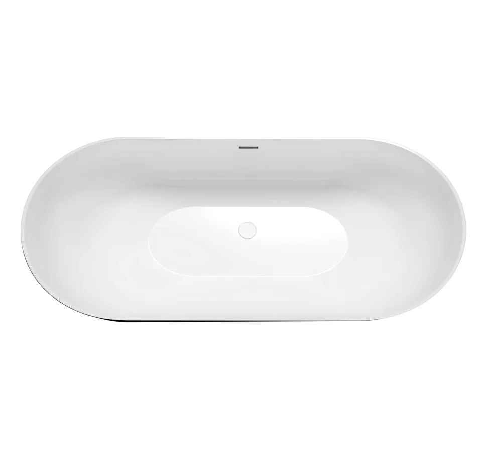 Ванна отдельностоящая Grossman Classic GR-2501MB (170х80х58) цвет черный/белый матовый,1 место