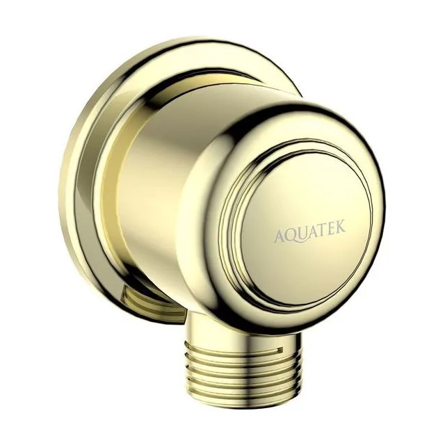 Шланговое подсоединение AQUATEK, полир. золото AQ2461PG КЛАССИК