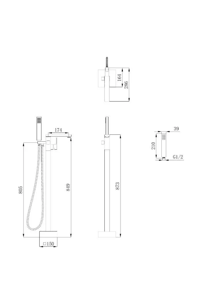 Напольный смеситель Boch Mann Albano BM7774 хром
