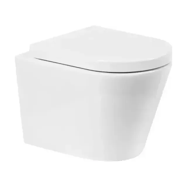 Подвесной унитаз BelBagno Flay-R BB053CHR 35,5*51,5 безободковый,горизонтальный выпуск