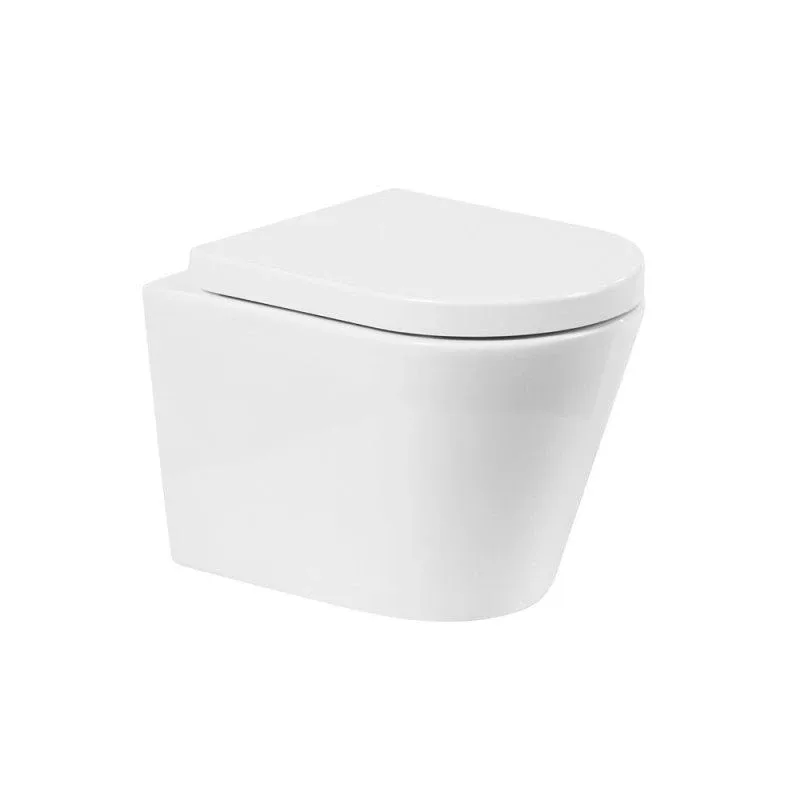 Подвесной унитаз BelBagno Flay-R BB053CHR 35,5*51,5 безободковый,горизонтальный выпуск