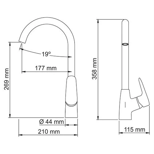 Смеситель WasserKRAFT Vils 5607 для кухни
