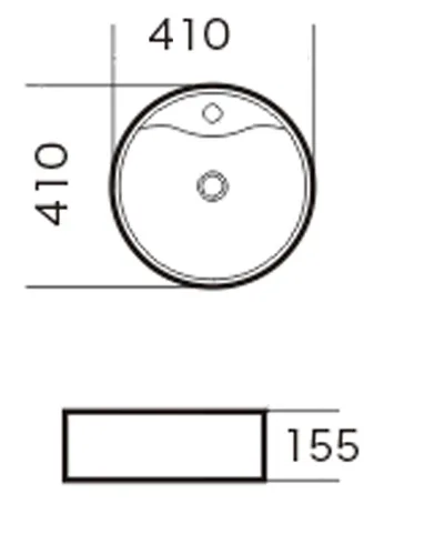 Раковина Grossman GR-3012 (410х410х160) белая,1 место