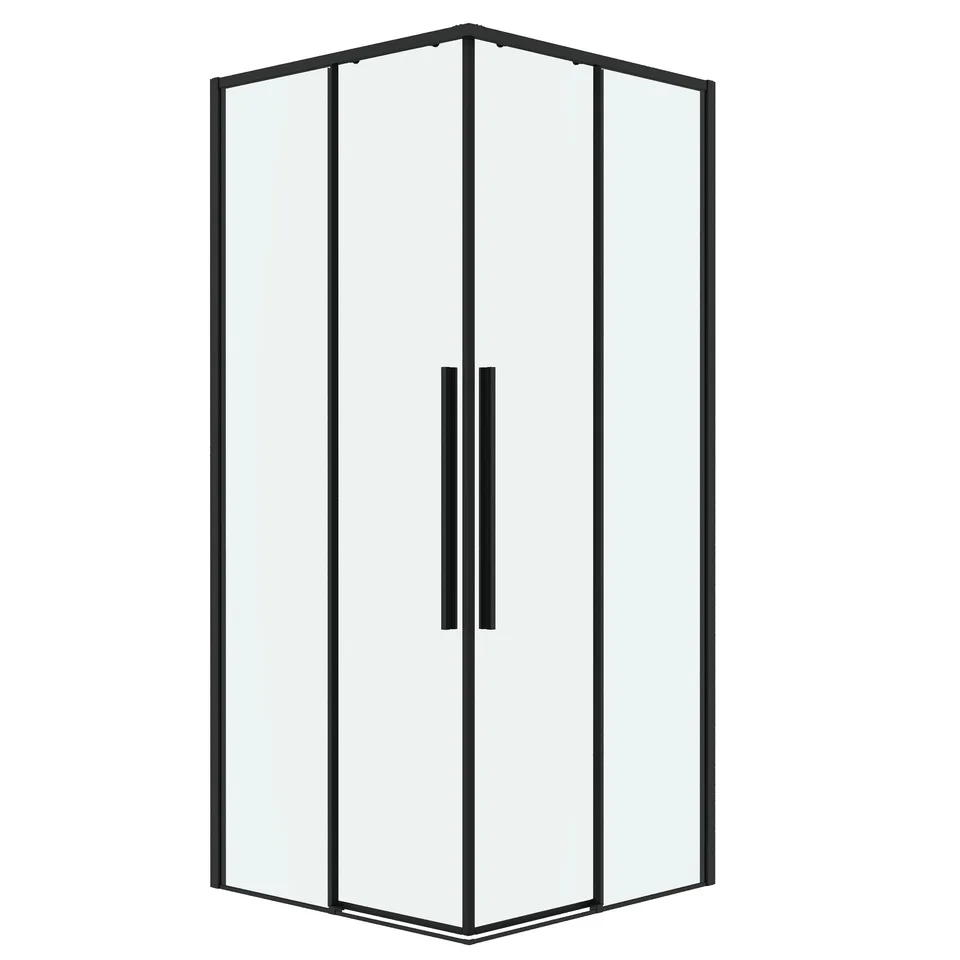 Душевое ограждение Grossman Galaxy 300.K33.01.8080.21.00 (80*80*195) квадрат,раздвижная,черный матовый,стекло прозрачное,1 место