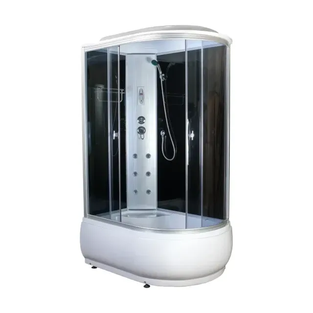 Душевая кабина AQUAPULSE 4006B 120х80х220см. grey black (в/п), угол левый.
