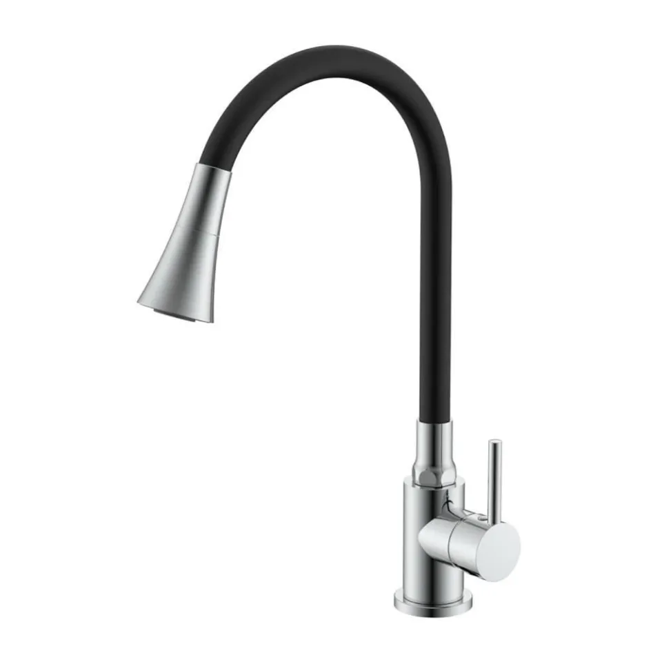 Смеситель Splenka S201.4306 для кухни с гибким изливом хром
