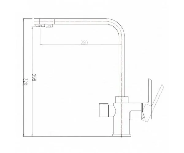 Смеситель Zorg Sanitary для кухни с функцией подключения фильтра хром ZR 334