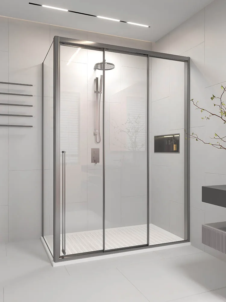 Боковая панель Veconi Premium Prato SP GR, 800x2000, брашированный графит, стекло прозрачное