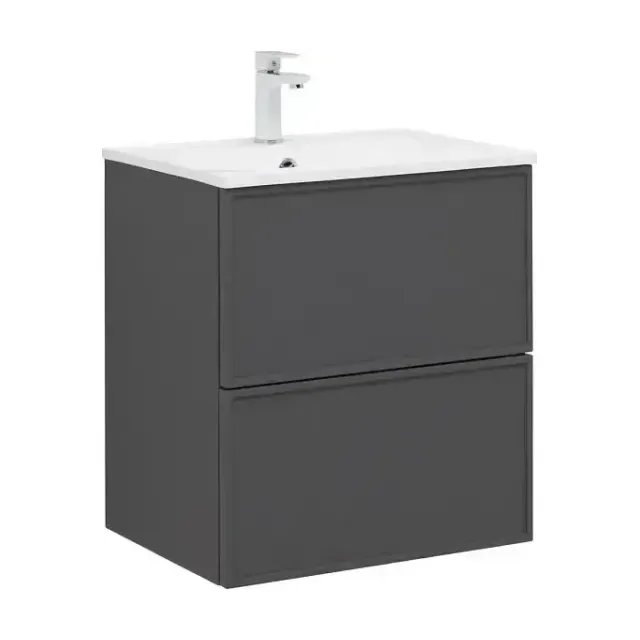 Тумба с раковиной Aquanet Арт 60 ясень графит