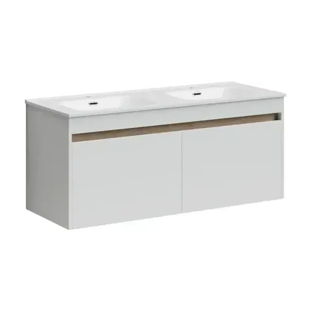 Тумба с раковиной Sancos Smart 120 софт айс, 4 ящика