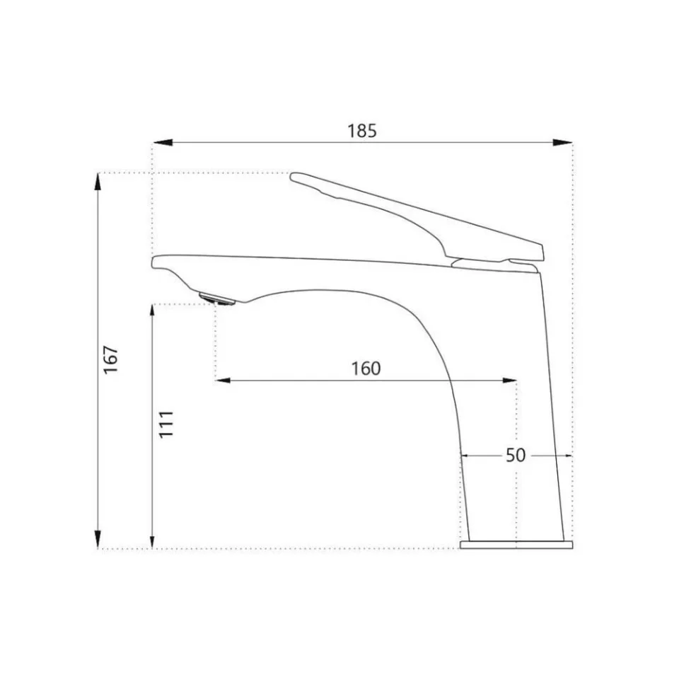 Смеситель Haiba HB10816-3 для раковины оружейная сталь