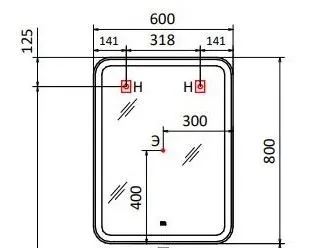 Зеркало Raval Morelle 60*80