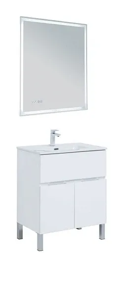 Комплект мебели Aquanet Алвита New 70 1 ящик, 2 дверцы, белый матовый