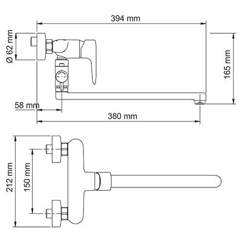 Смеситель WasserKRAFT Vils 5602L универсальный