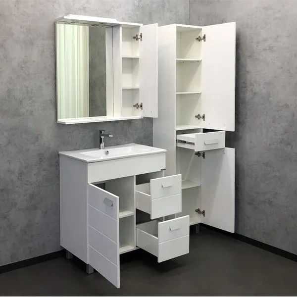 Зеркало-шкаф Comforty Модена М 75 белый матовый R