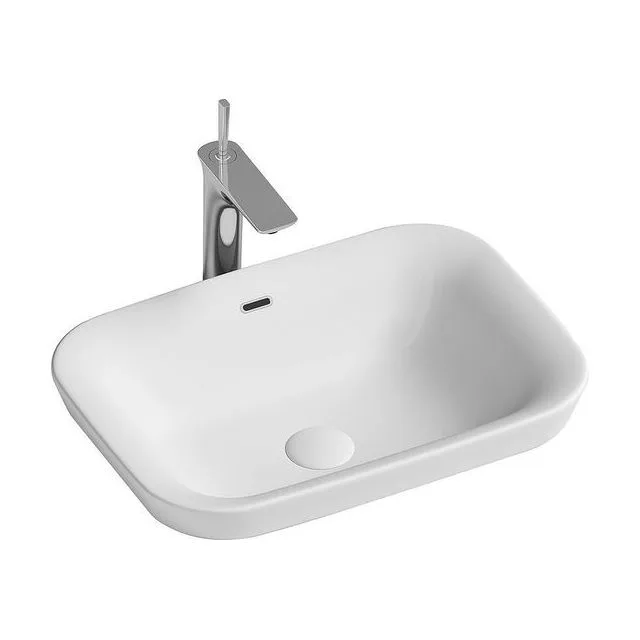 Раковина из сантехнического фарфора Ceramica Nova Элемент (Element) 58 см CN6041 встраиваемая цвет белый