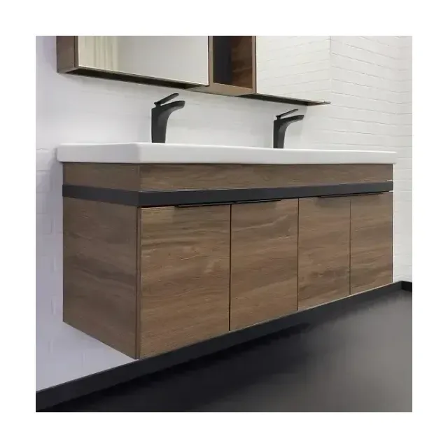 Тумба с раковиной Comforty Дуэт 125 дуб темно-коричневый (раковина Гармония 125)