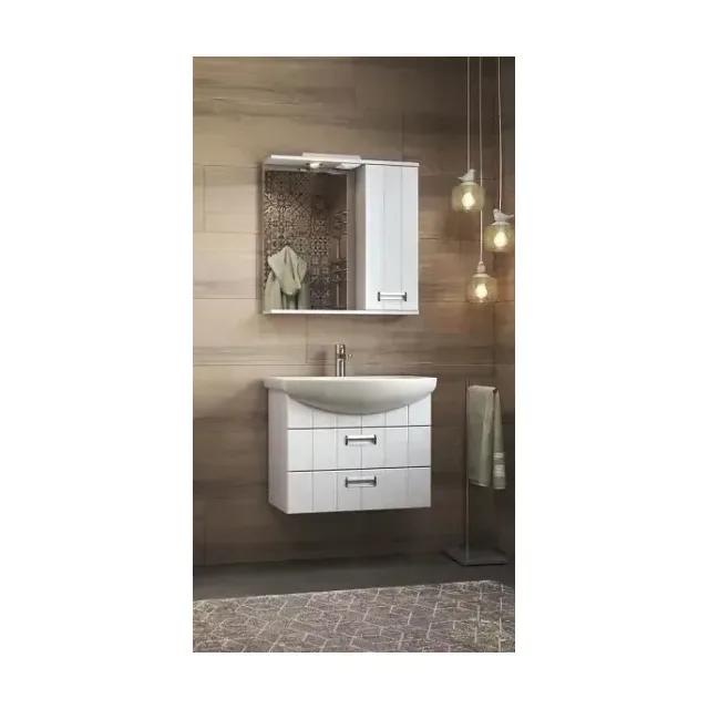 Комплект мебели Vigo Diana 60 белый, 2 ящика, зеркало-шкаф R