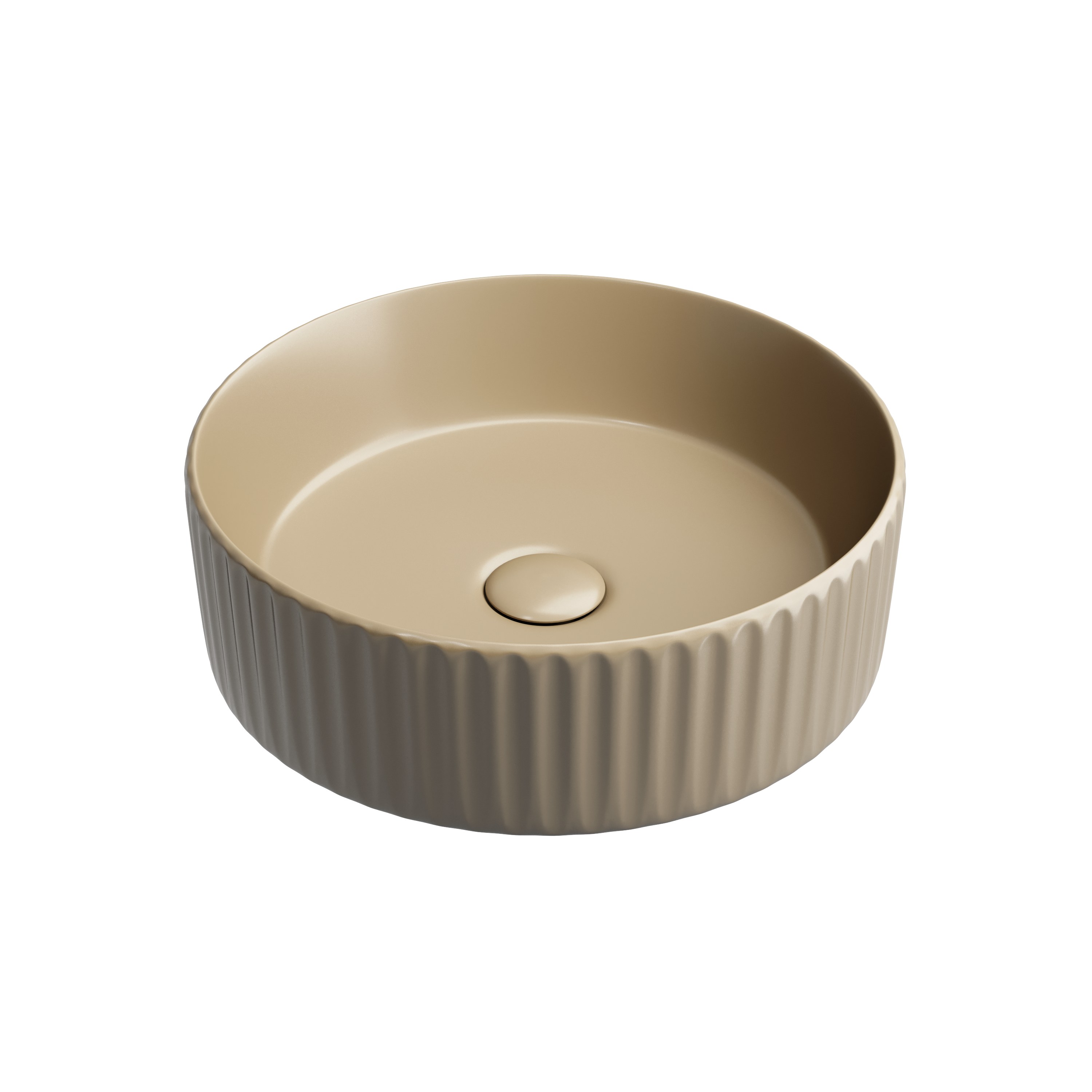 Раковина из сантехнического фарфора Ceramica Nova Элемент (Element) 36 см CN6057MC накладная цвет бежевый матовый