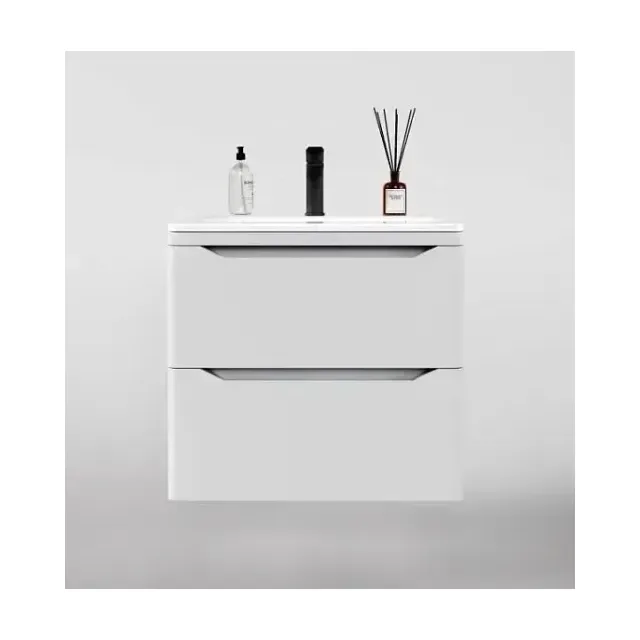 Тумба с раковиной Style Line Марелла Люкс 60 подвесная белая матовая