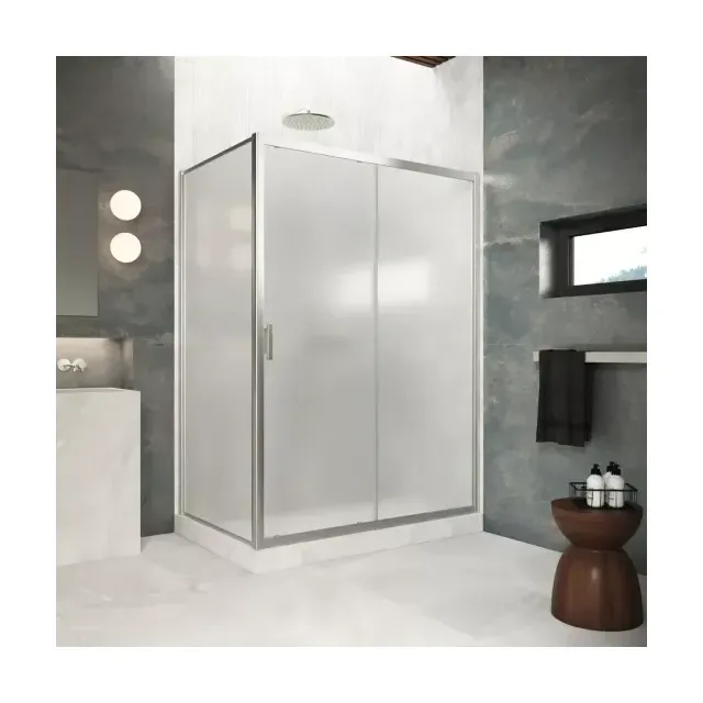 Душевой уголок ZP+ZPV Protec 125*70 04 10 профиль никель стекло сатин