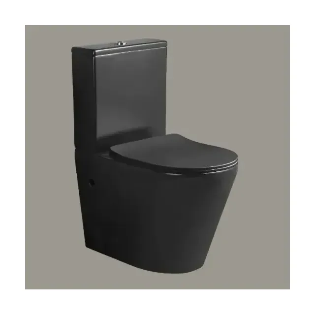 Унитаз-компакт Ceruttispa Sella MB 37*60,5 черный матовый, безободковый с крышкой-сиденьем микролифт Slim