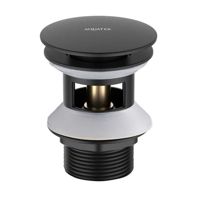 Сливной набор для раковины AQUATEK, матовый черный AQ6002MB